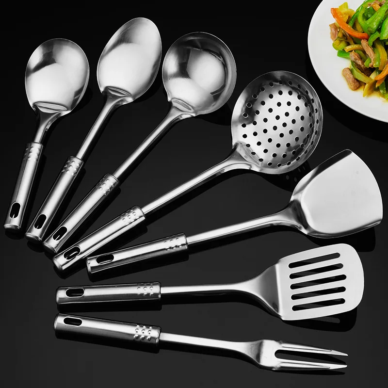 1PC Kitchen Stainless Steel Cooking Spatula Shovel Colander Kitchenware Pots Set Utensils Rice Soup Spoon Cookware Accessories - Image 3
