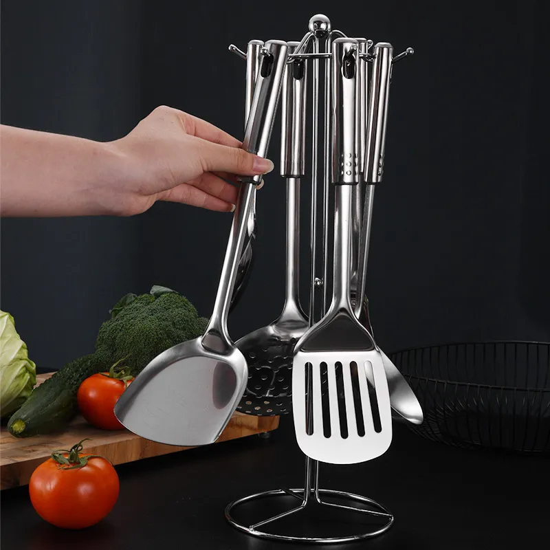 1PC Kitchen Stainless Steel Cooking Spatula Shovel Colander Kitchenware Pots Set Utensils Rice Soup Spoon Cookware Accessories - Image 4