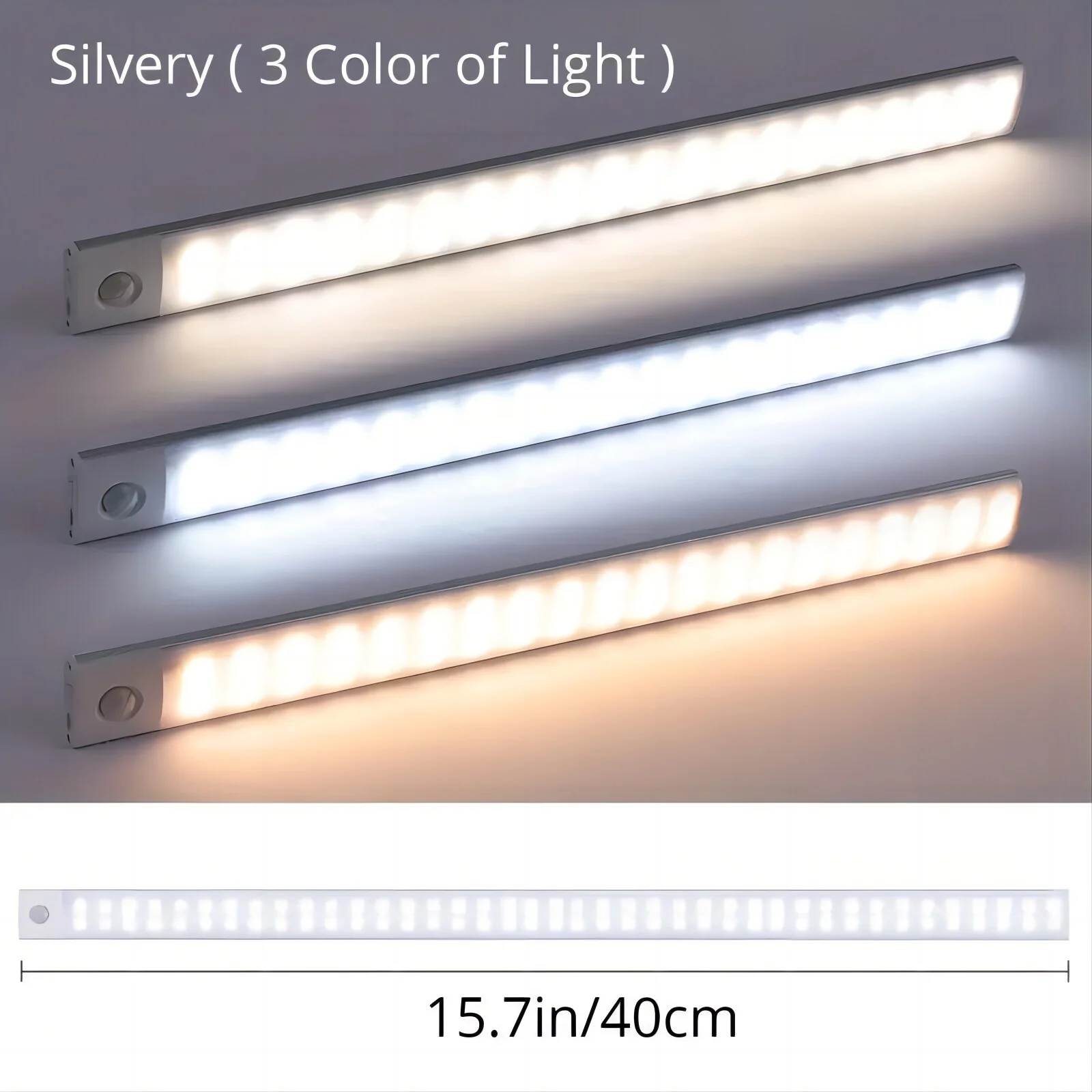 1pc LED Motion Sensor Cabinet Light, Under Counter Closet Lighting, Wireless Magnetic Night Lights - Image 5