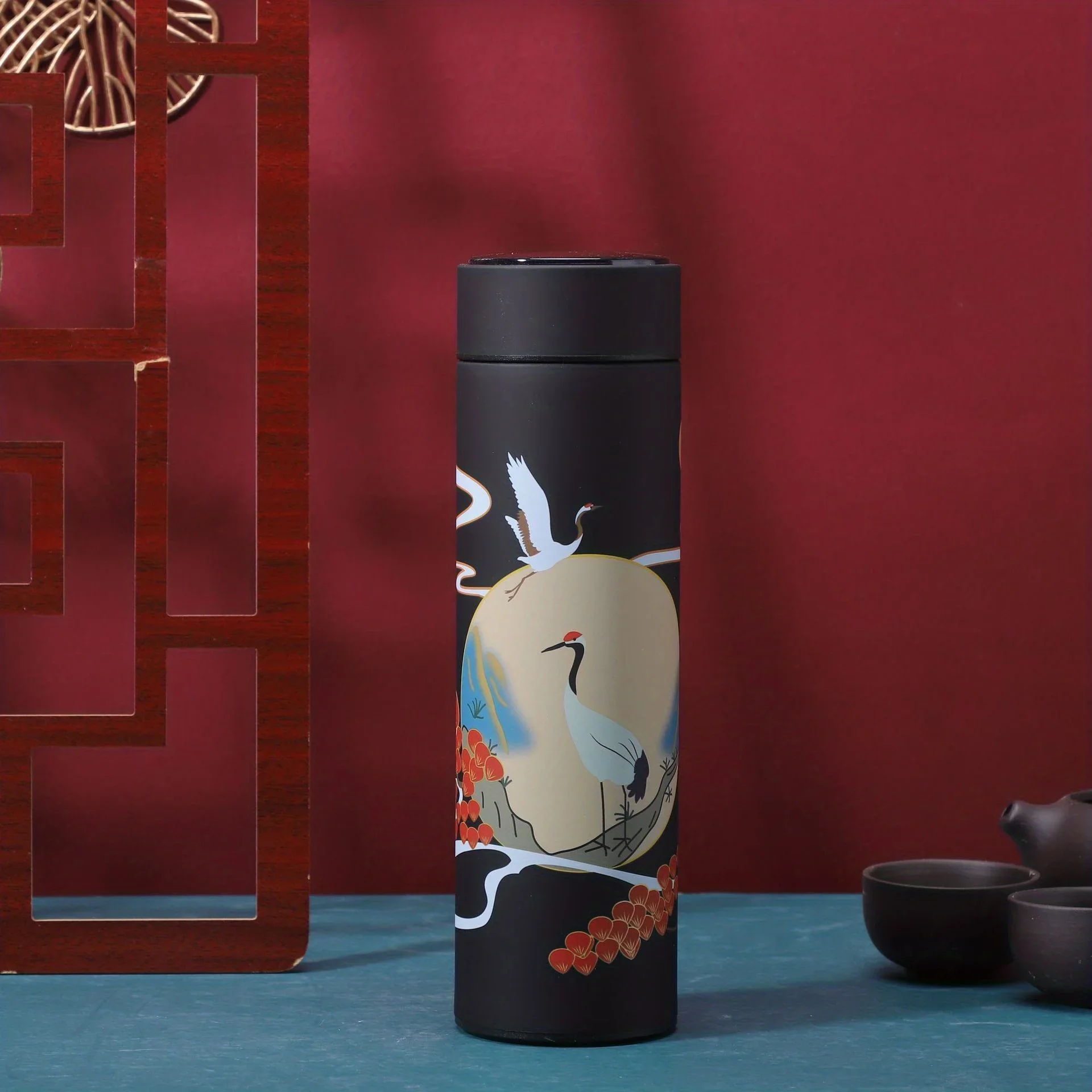 1pc Retro intelligence 304 Stainless Steel Insulated Cup, Chinese Style Trend, Creative Water Cup, Kitchen Supplies - Image 10