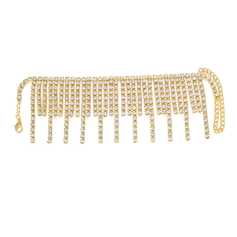 1PC Stonefans Full Rhinestone Tassel Adjustable Ankles Foot Chain Jewelry for Women Crystal Anklets - Image 11