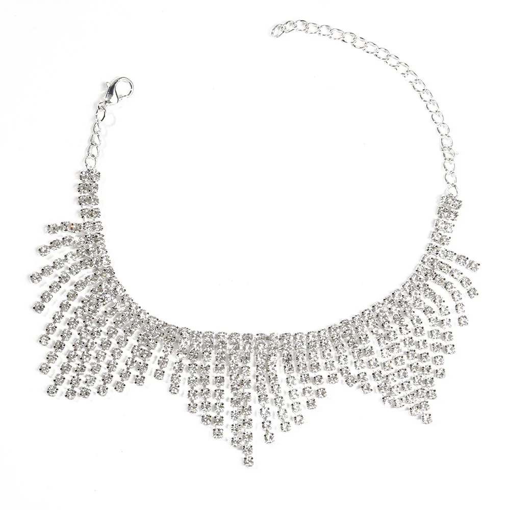 1PC Stonefans Full Rhinestone Tassel Adjustable Ankles Foot Chain Jewelry for Women Crystal Anklets - Image 12