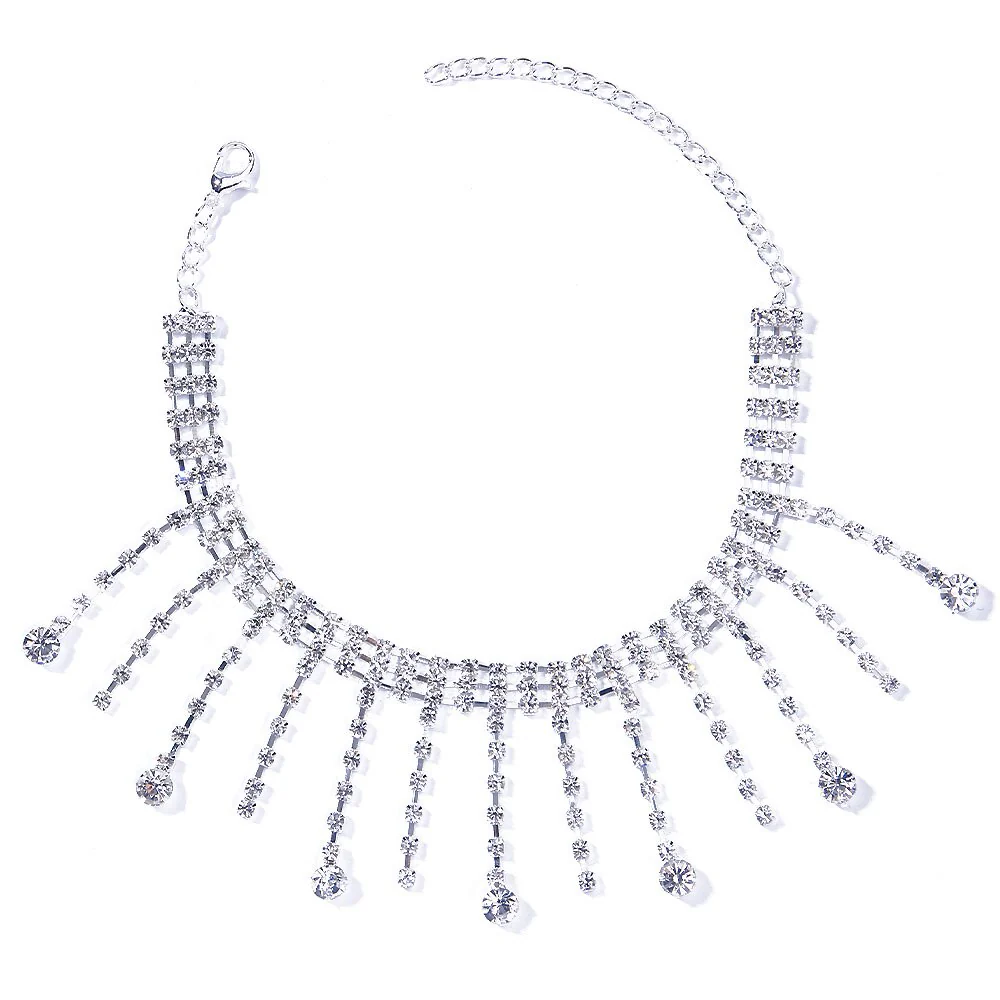 1PC Stonefans Full Rhinestone Tassel Adjustable Ankles Foot Chain Jewelry for Women Crystal Anklets - Image 17