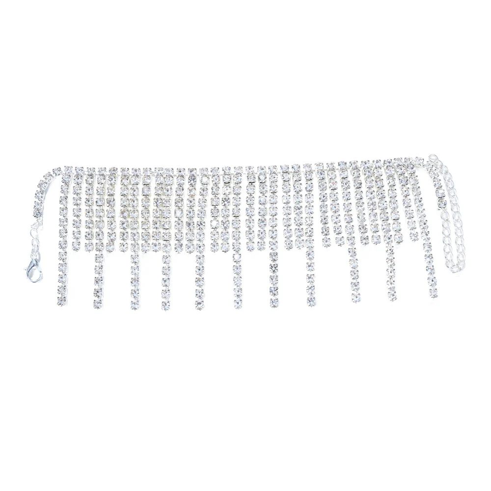 1PC Stonefans Full Rhinestone Tassel Adjustable Ankles Foot Chain Jewelry for Women Crystal Anklets - Image 18