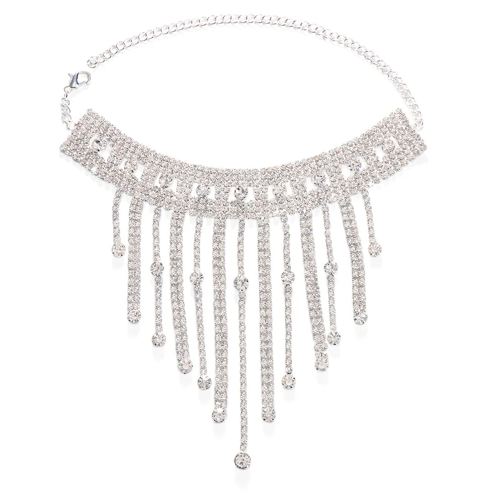 1PC Stonefans Full Rhinestone Tassel Adjustable Ankles Foot Chain Jewelry for Women Crystal Anklets - Image 5