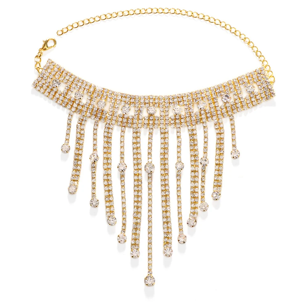 1PC Stonefans Full Rhinestone Tassel Adjustable Ankles Foot Chain Jewelry for Women Crystal Anklets - Image 6