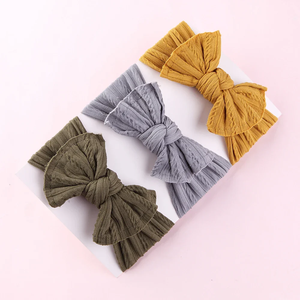 1pc Top Sell Baby Nylon Headband Soft Bowknot Turban Ribbed Headband for Children Girls Elastic Head wraps Hair Accessories - Image 36