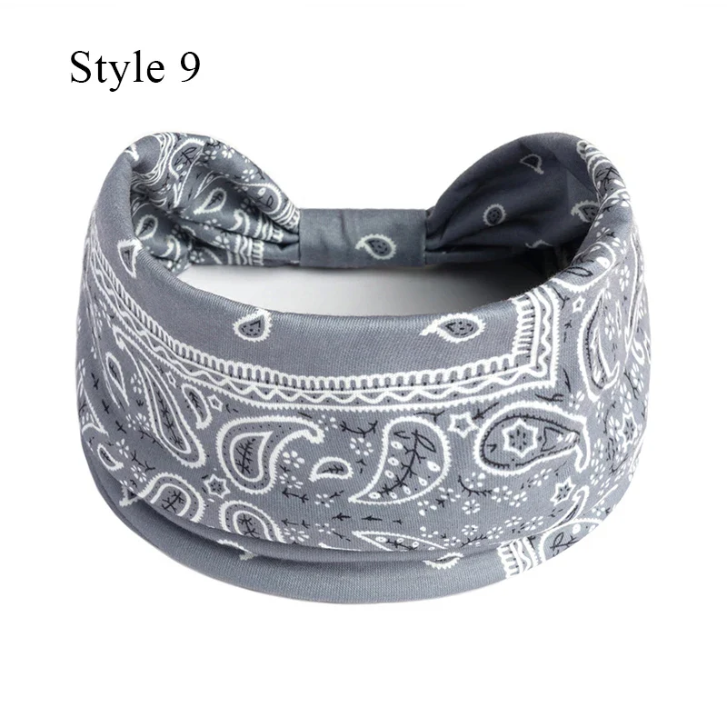 1PCS Boho Flower Print Wide Headband Cotton Soft Bandana Headpiece Hair Accessories For Women Hair Bands DIY Headwear Hairband - Image 15
