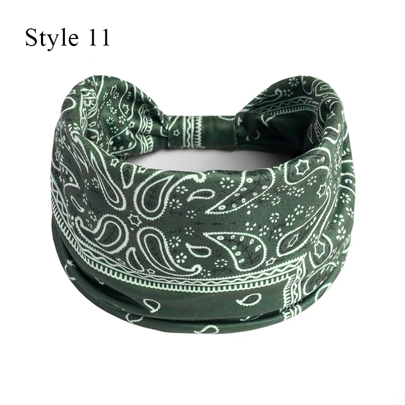 1PCS Boho Flower Print Wide Headband Cotton Soft Bandana Headpiece Hair Accessories For Women Hair Bands DIY Headwear Hairband - Image 17