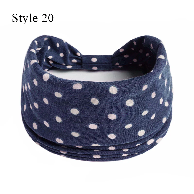 1PCS Boho Flower Print Wide Headband Cotton Soft Bandana Headpiece Hair Accessories For Women Hair Bands DIY Headwear Hairband - Image 26