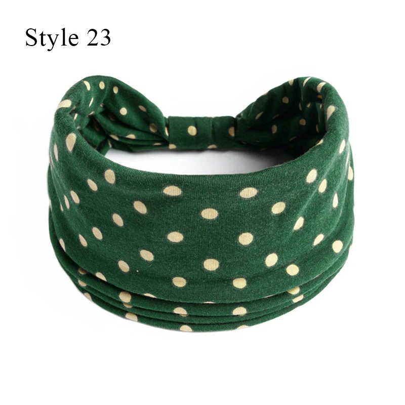 1PCS Boho Flower Print Wide Headband Cotton Soft Bandana Headpiece Hair Accessories For Women Hair Bands DIY Headwear Hairband - Image 29