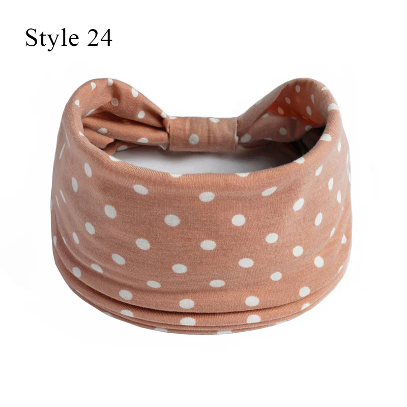 1PCS Boho Flower Print Wide Headband Cotton Soft Bandana Headpiece Hair Accessories For Women Hair Bands DIY Headwear Hairband - Image 30