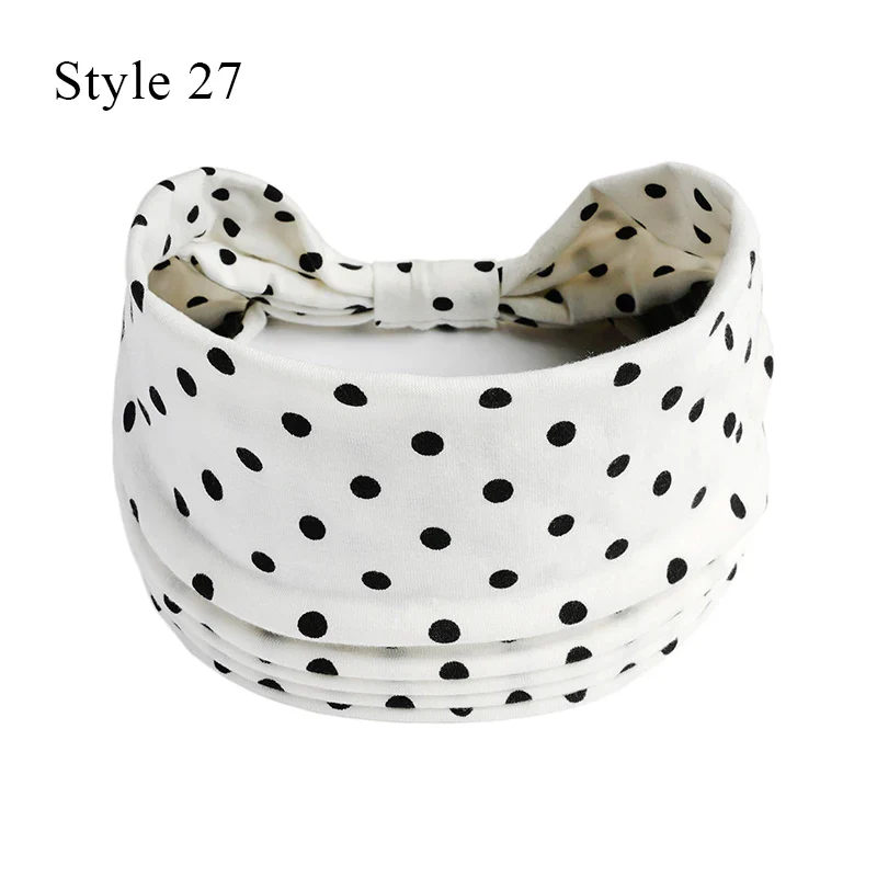 1PCS Boho Flower Print Wide Headband Cotton Soft Bandana Headpiece Hair Accessories For Women Hair Bands DIY Headwear Hairband - Image 33