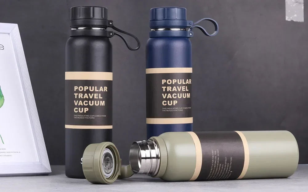 1PCS Stainless Steel Thermos with Tea Filter Double Wall Vacuum Flask Sports Outdoor Fitness Thermal Bottle Insulation Cup - Image 10