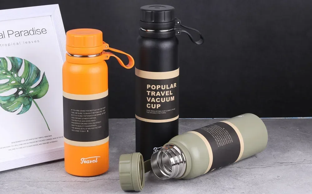1PCS Stainless Steel Thermos with Tea Filter Double Wall Vacuum Flask Sports Outdoor Fitness Thermal Bottle Insulation Cup - Image 11