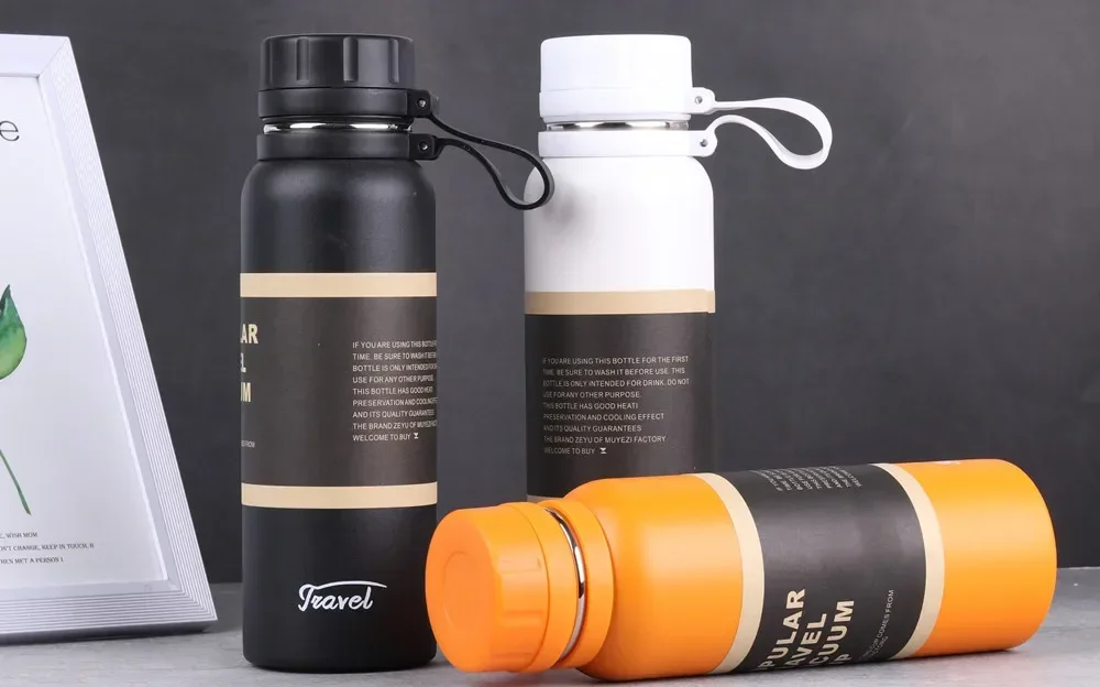1PCS Stainless Steel Thermos with Tea Filter Double Wall Vacuum Flask Sports Outdoor Fitness Thermal Bottle Insulation Cup - Image 12