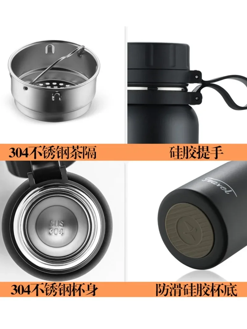 1PCS Stainless Steel Thermos with Tea Filter Double Wall Vacuum Flask Sports Outdoor Fitness Thermal Bottle Insulation Cup - Image 8