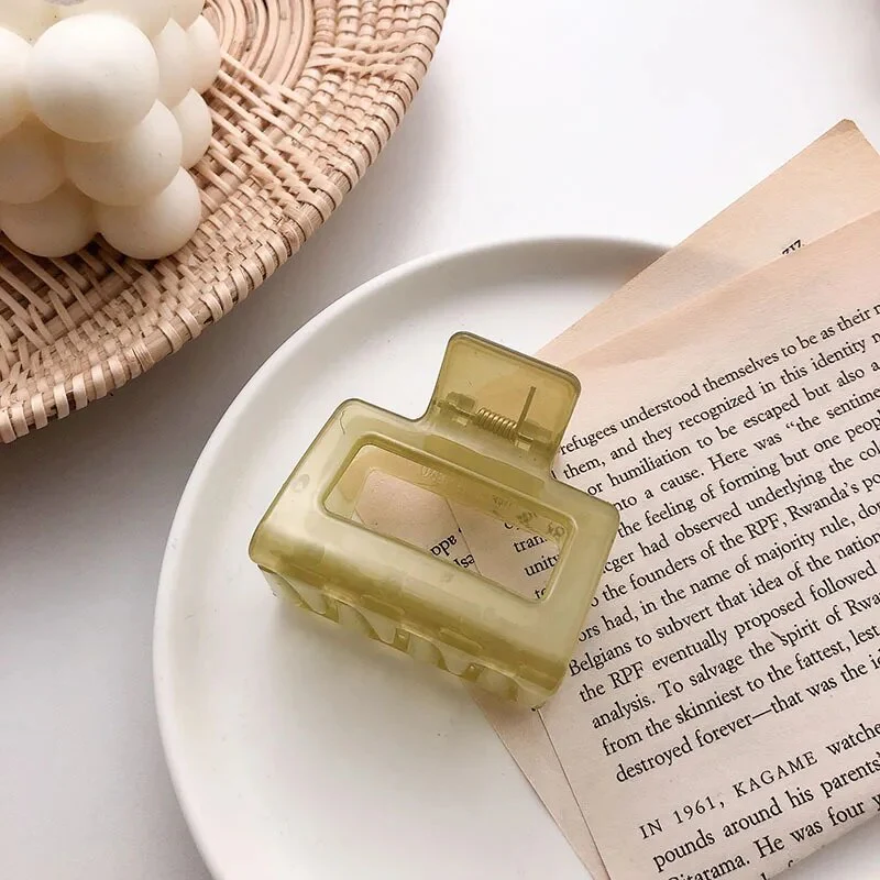 1Piece Square Acetate Acrylic INS Korean Hair Clips Girls Hairpins Crab Claws Clamp Hair Accessories for Women Banana Grips Slid - Image 3
