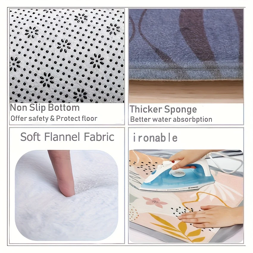 2/3pcs Farmhouse Style Kitchen Mats, Wooden Board Mats, Flannel Material Stain Resistant, Non-slip, Soft and Comfortable, Easy to Clean, Machine Washable Knitted Polyester, Suitable for Bedroom, Living Room, Dining Room, Kitc - Image 7