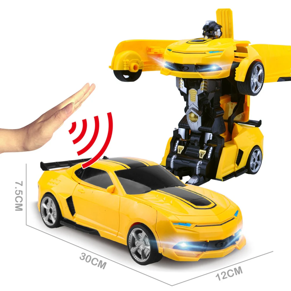 2.4Ghz Induction Transformation Robot Car 1:14 Deformation RC Car Toy led Light Electric Robot Models fightint Toys Gifts - Image 7