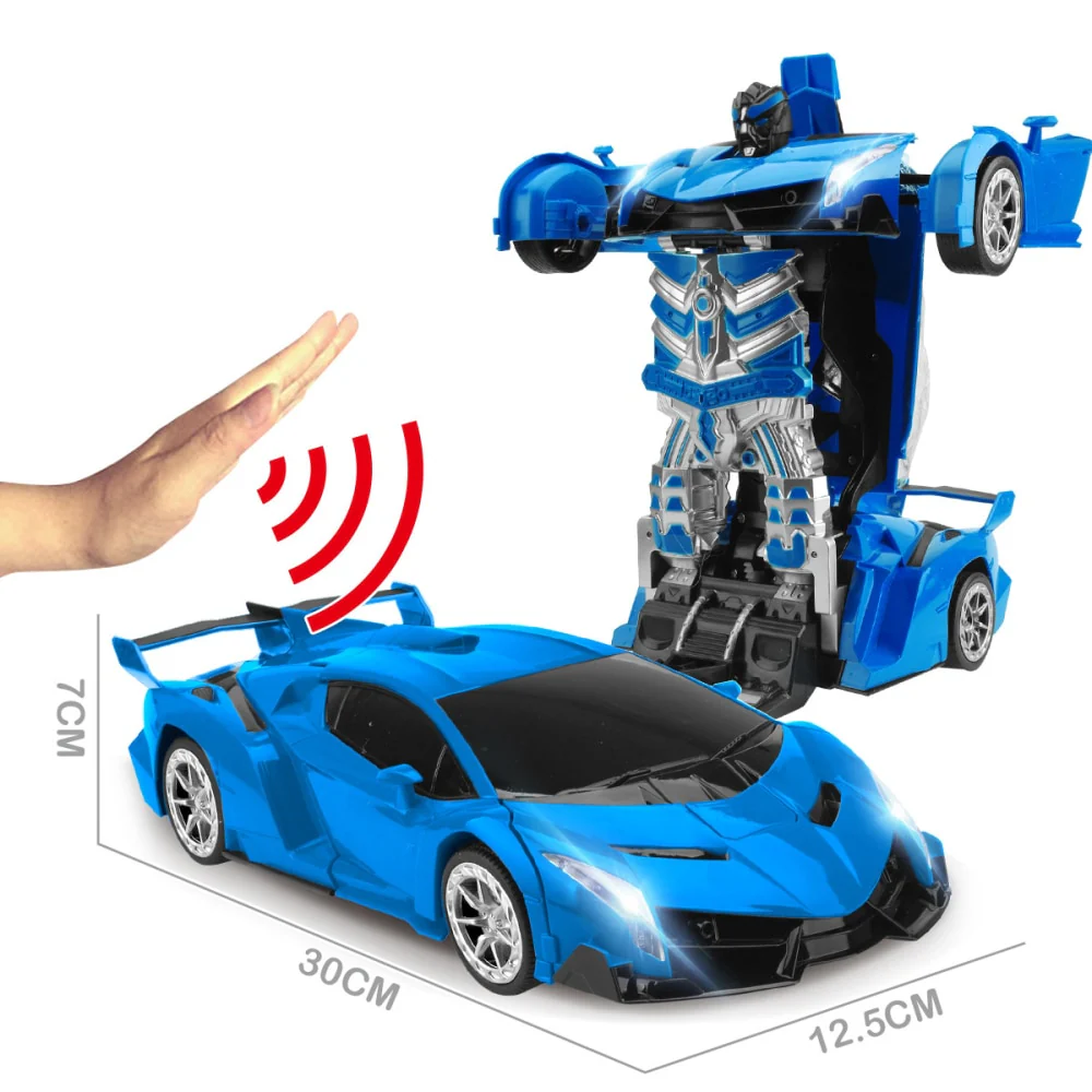 2.4Ghz Induction Transformation Robot Car 1:14 Deformation RC Car Toy led Light Electric Robot Models fightint Toys Gifts - Image 9