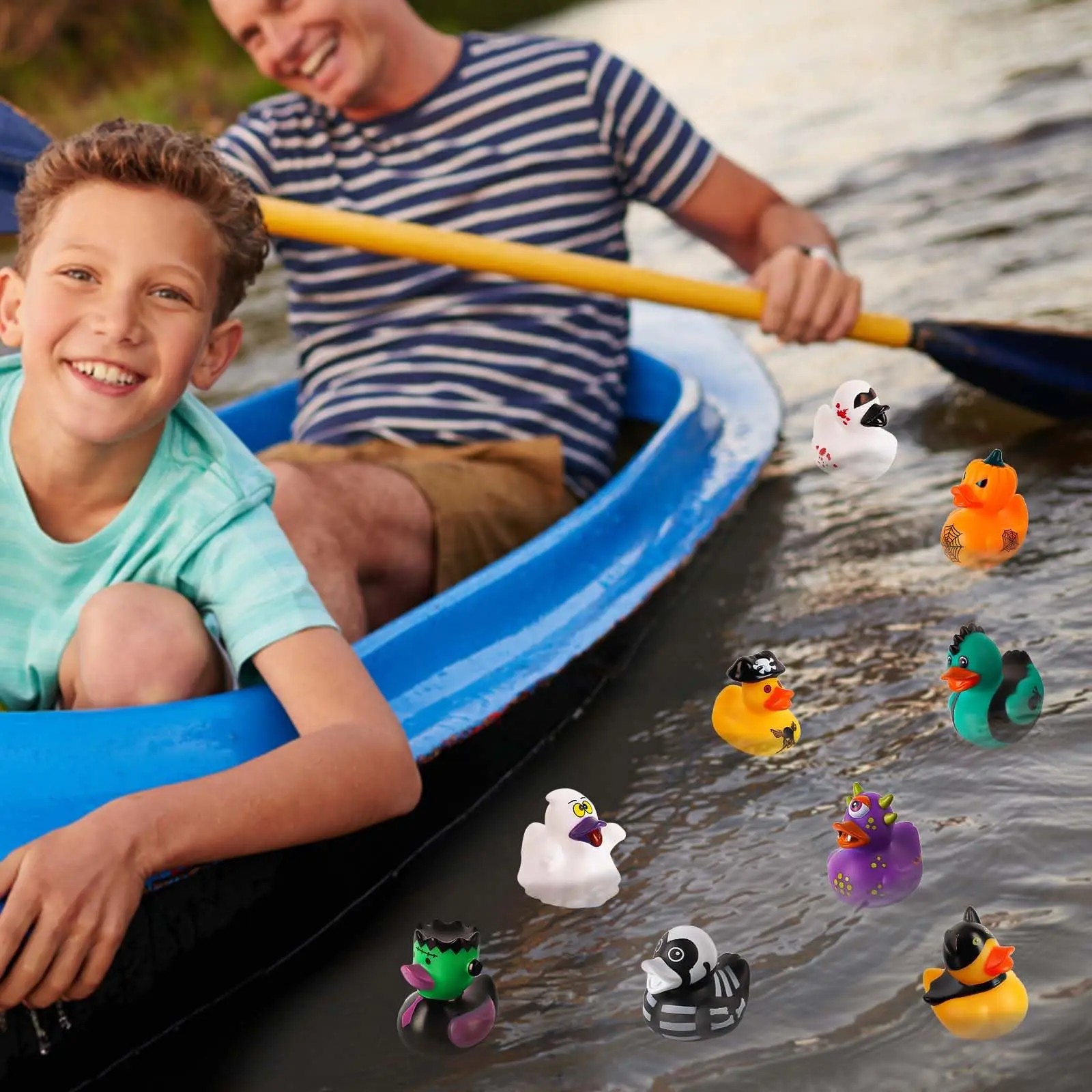 2/6/12 PC Halloween Rubber Ducks Halloween Ducks for Jeeps with Various Halloween Characters Novelty Rubber Duck Toys - Image 4