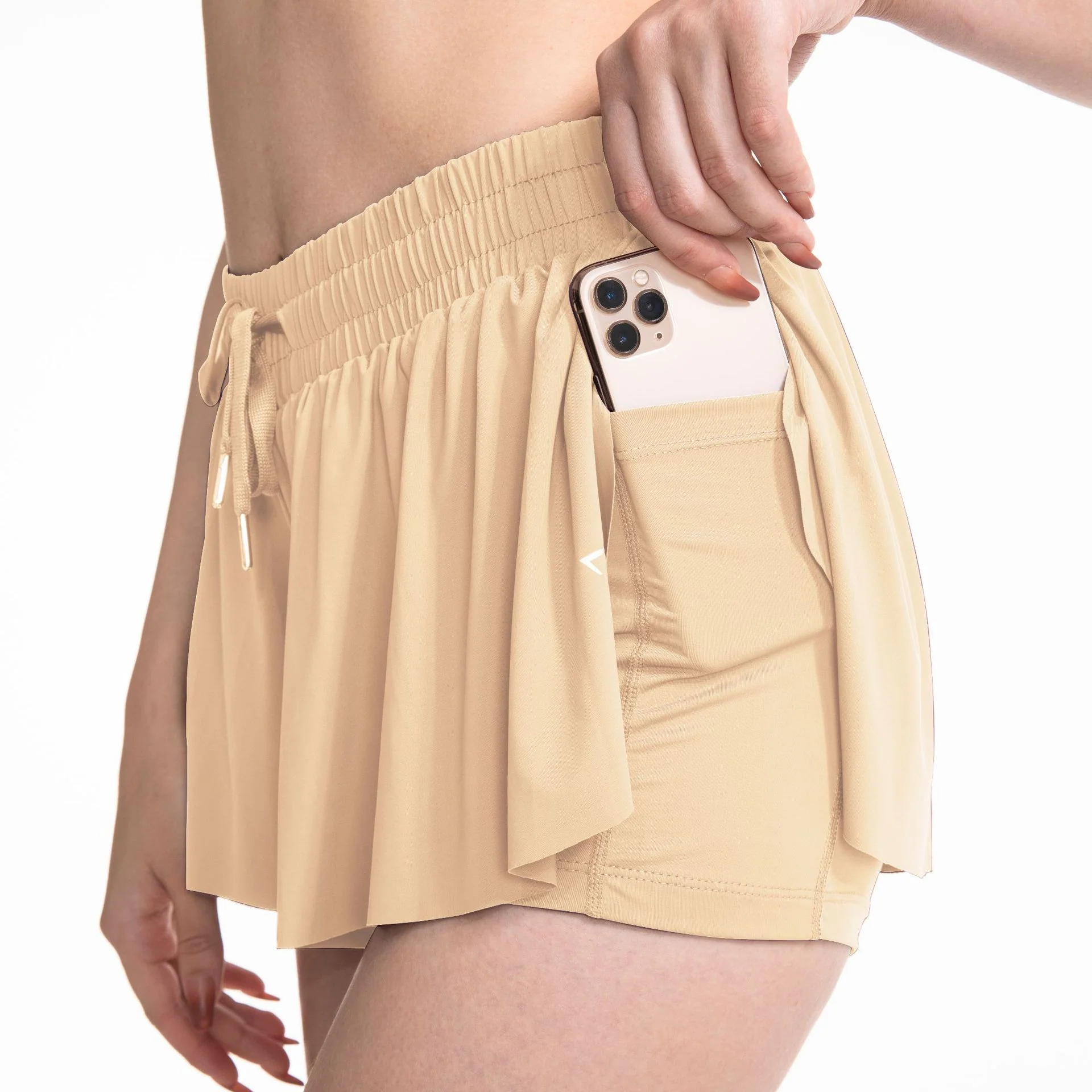 2 in 1 Summer Women Gym Yoga Athletic Womens Workout Biker Spandex Lounge Sweat Skirt - Image 10