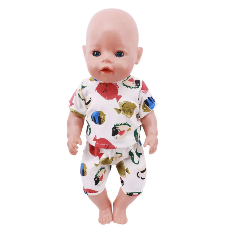 2 Pcs/Set Cute Pajamas Doll Accessories Clothes Dress For 18 Inch Girl Doll & 43 cm New Born Baby Doll,Our Generation,gifts - Image 11