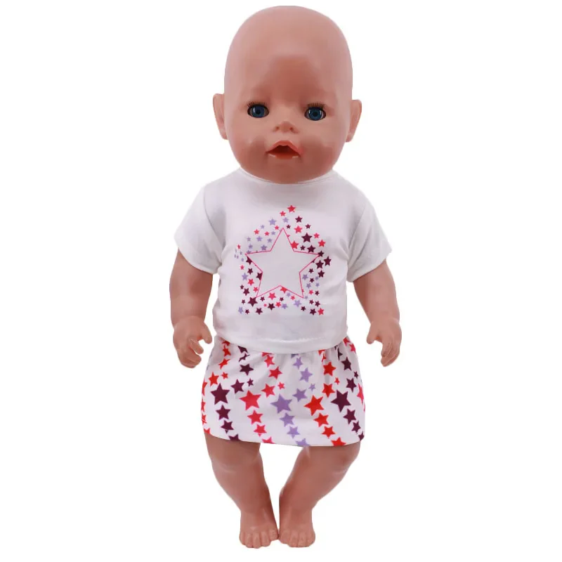 2 Pcs/Set Cute Pajamas Doll Accessories Clothes Dress For 18 Inch Girl Doll & 43 cm New Born Baby Doll,Our Generation,gifts - Image 12