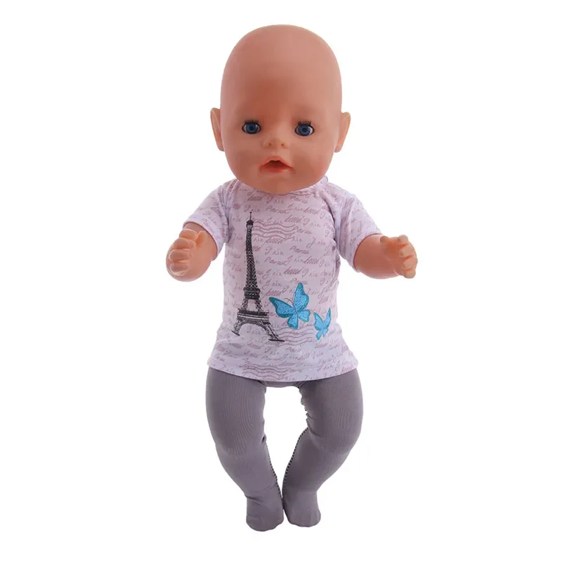 2 Pcs/Set Cute Pajamas Doll Accessories Clothes Dress For 18 Inch Girl Doll & 43 cm New Born Baby Doll,Our Generation,gifts - Image 16