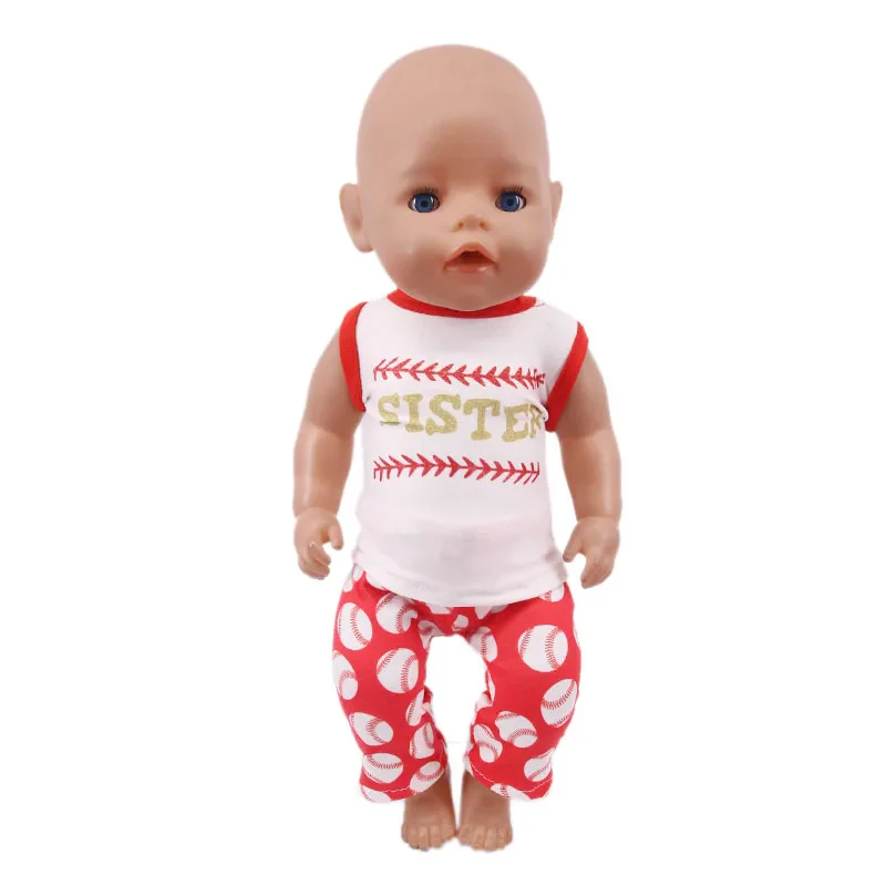 2 Pcs/Set Cute Pajamas Doll Accessories Clothes Dress For 18 Inch Girl Doll & 43 cm New Born Baby Doll,Our Generation,gifts - Image 17