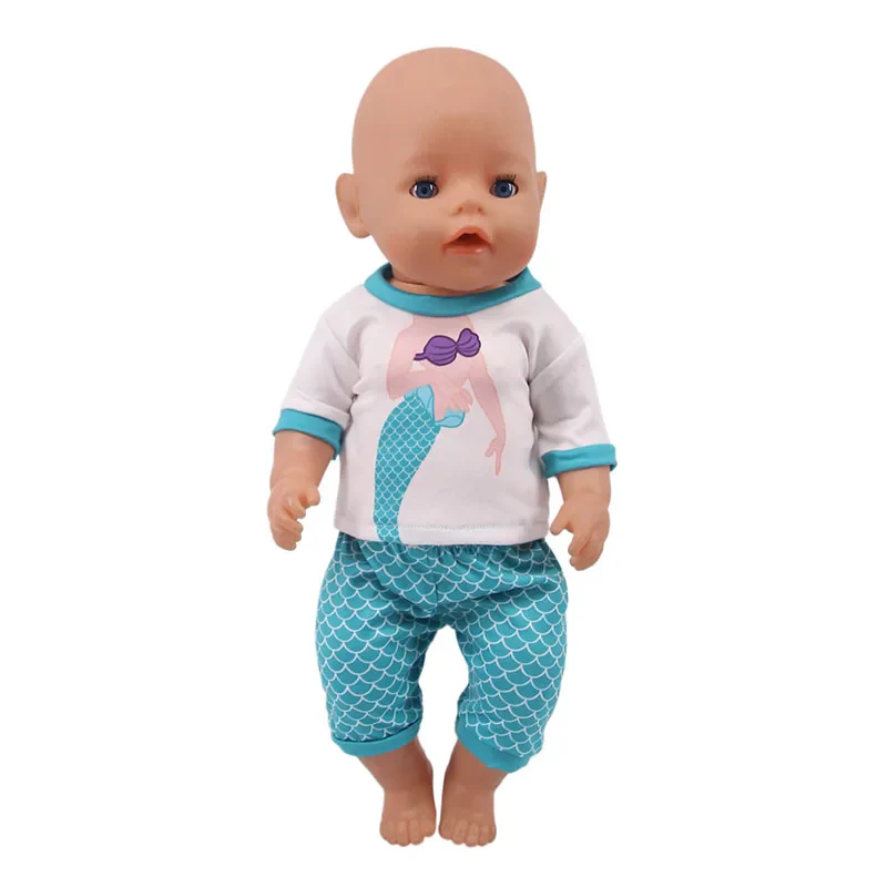 2 Pcs/Set Cute Pajamas Doll Accessories Clothes Dress For 18 Inch Girl Doll & 43 cm New Born Baby Doll,Our Generation,gifts - Image 18