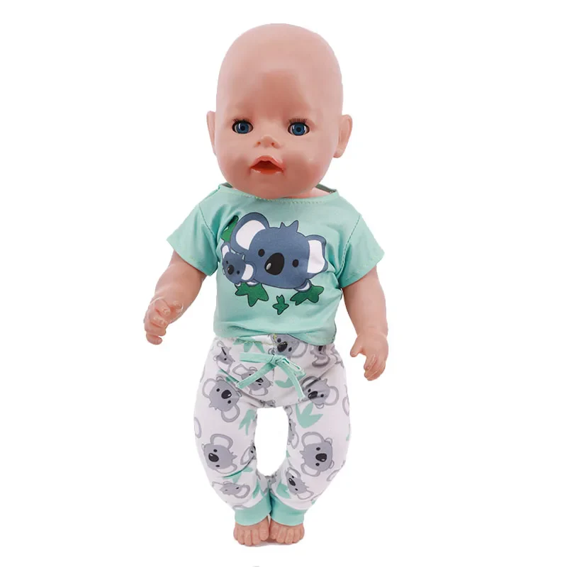 2 Pcs/Set Cute Pajamas Doll Accessories Clothes Dress For 18 Inch Girl Doll & 43 cm New Born Baby Doll,Our Generation,gifts - Image 22