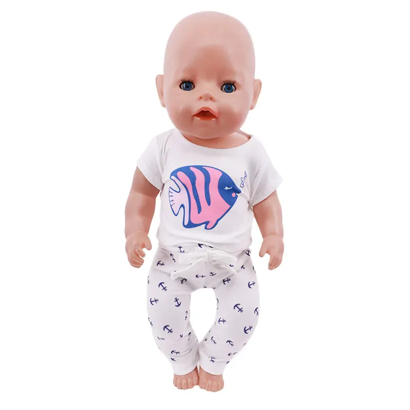 2 Pcs/Set Cute Pajamas Doll Accessories Clothes Dress For 18 Inch Girl Doll & 43 cm New Born Baby Doll,Our Generation,gifts - Image 24