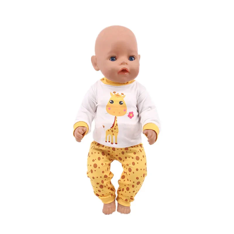 2 Pcs/Set Cute Pajamas Doll Accessories Clothes Dress For 18 Inch Girl Doll & 43 cm New Born Baby Doll,Our Generation,gifts - Image 25
