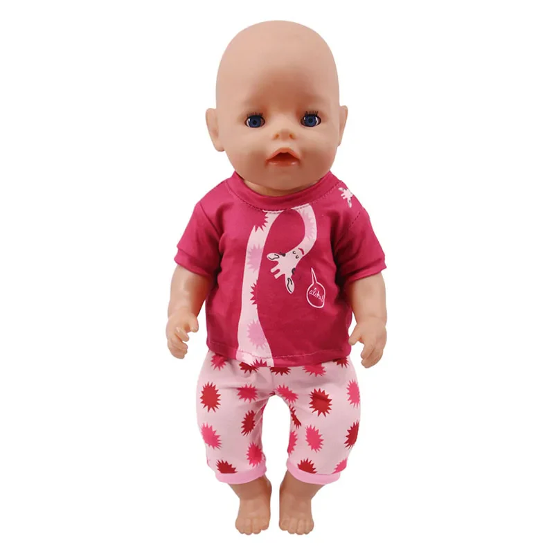2 Pcs/Set Cute Pajamas Doll Accessories Clothes Dress For 18 Inch Girl Doll & 43 cm New Born Baby Doll,Our Generation,gifts - Image 26