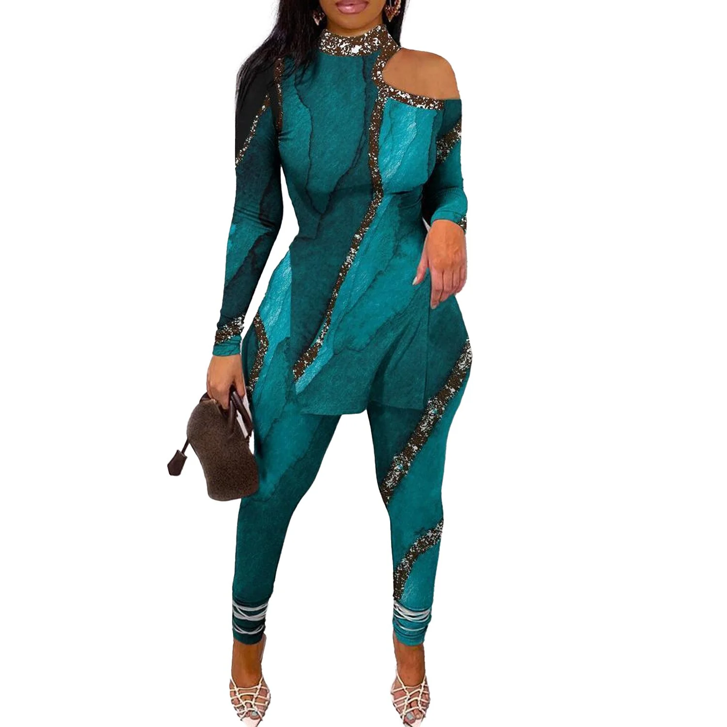 Sexy 2 Piece Sets Women Dashiki African Clothes Spring Summer New Fashion - Image 2