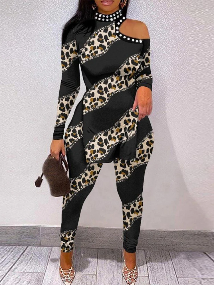 Sexy 2 Piece Sets Women Dashiki African Clothes Spring Summer Pants Suit - Image 6