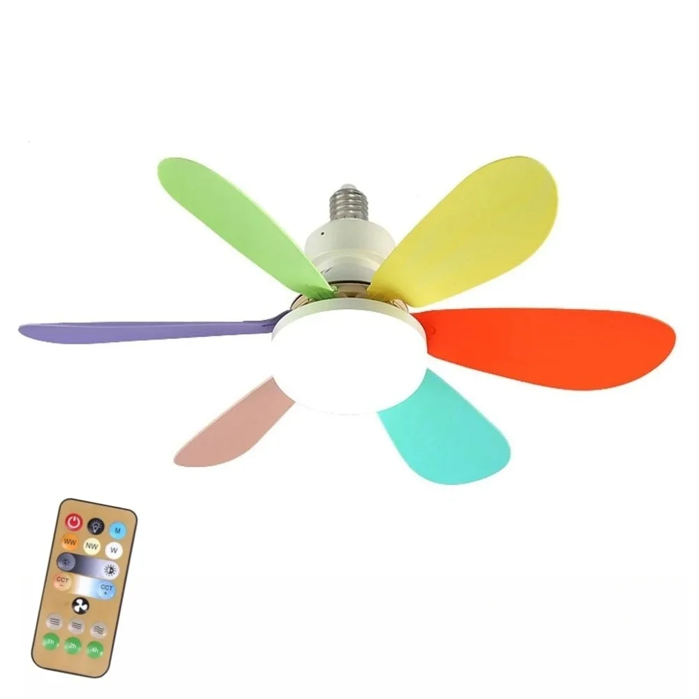 20.5-inch LED 40W ceiling fan light E27 with remote dimming function, suitable for living room, study, and home use, 85-265V - Image 7