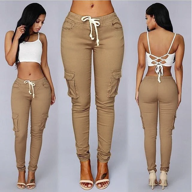 2018 New Arrival Elegant Elastic Women Pants Oversize Drawstring Long Pencil Pants Skinny Office Lady Fashion Trousers 3XL 4XL - Image 13