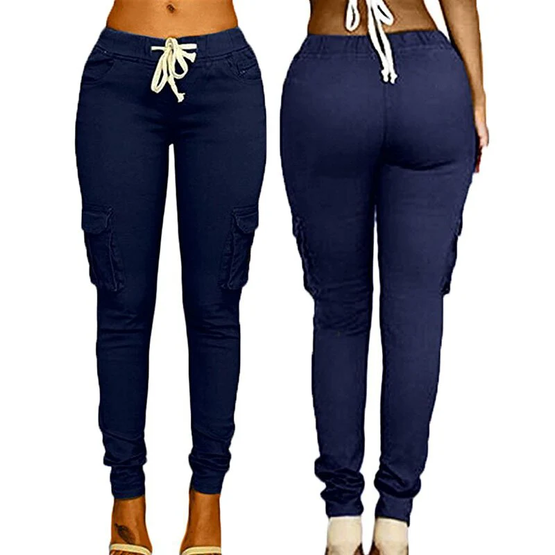 2018 New Arrival Elegant Elastic Women Pants Oversize Drawstring Long Pencil Pants Skinny Office Lady Fashion Trousers 3XL 4XL - Image 5