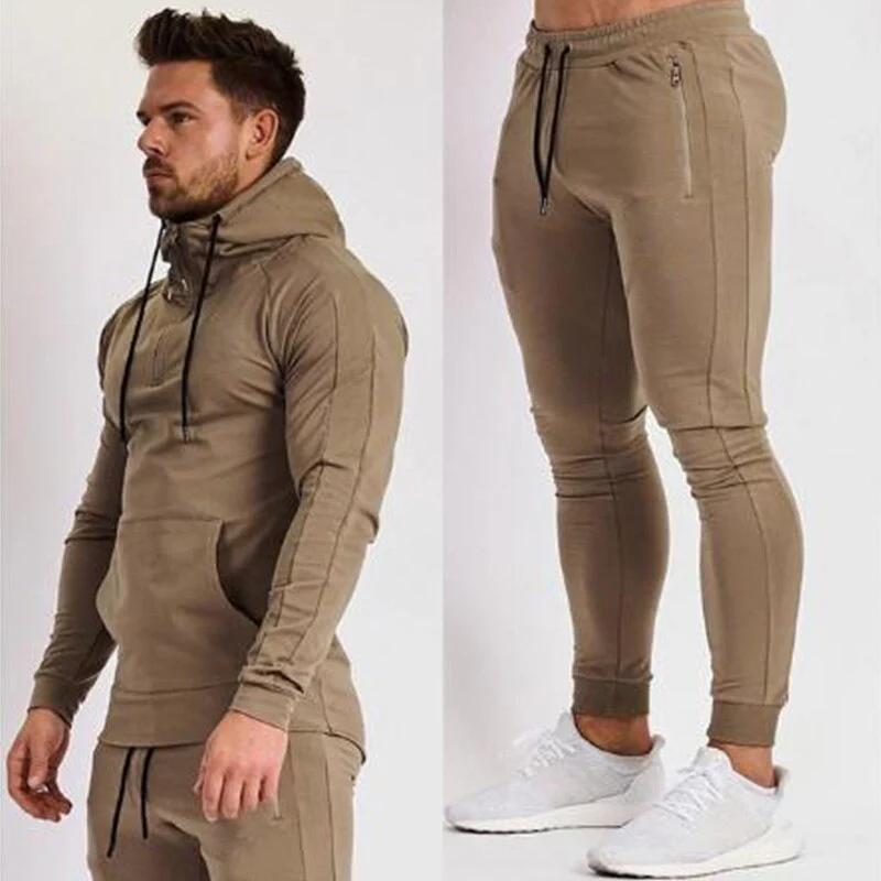 2019 New fashion Print Men Sport Set Spring Tracksuit long Sleeve Hoodie Sweatshirt - Image 3
