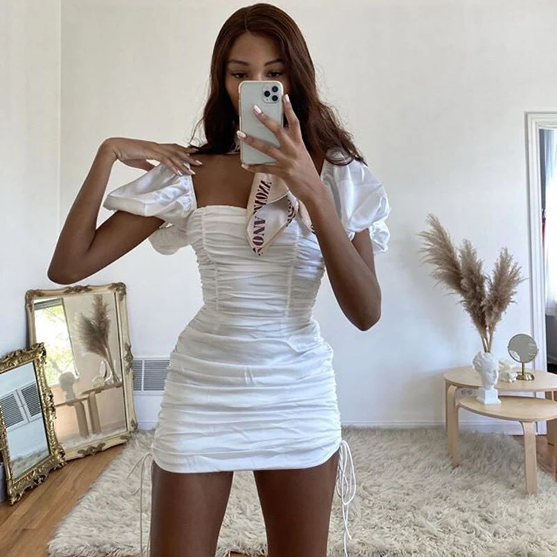 2019 Sexy Spring Print Women Casual Dress Zipper Stand Neck Half Sleeve Sexy Bodycon - Image 6