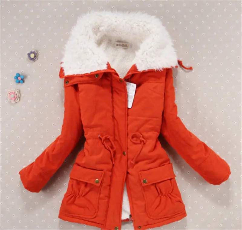 2019 Winter Women coat ladies wadded warm cotton parka slim outwear long wadded jacket thick hooded cotton jacket CC018 - Image 10