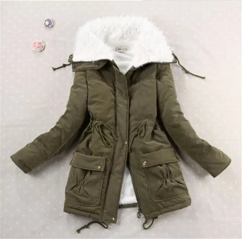 2019 Winter Women coat ladies wadded warm cotton parka slim outwear long wadded jacket thick hooded cotton jacket CC018 - Image 13