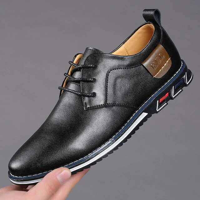 2020 Big Plus Size 38-48 Leather Men Shoes Fashion Loafers Breathable Casual Slip On - Image 3