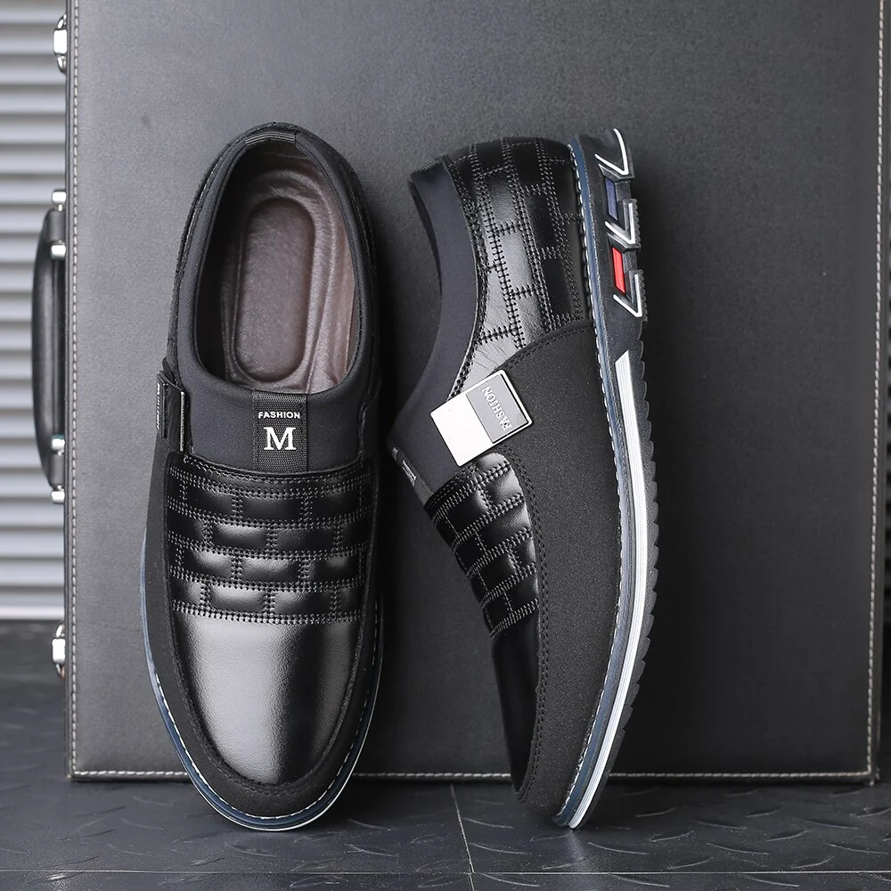 2020 Big Plus Size 38-48 Leather Men Shoes Fashion Loafers Breathable Casual Slip On - Image 5