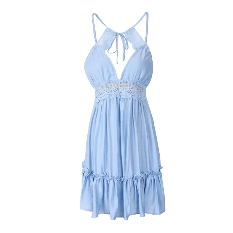 Sexy Sling Spaghetti straps Deep V Neck Wedding Club - Image 7