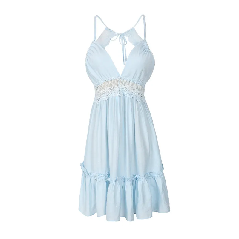 Sexy Sling Spaghetti straps Deep V Neck Wedding Club - Image 8