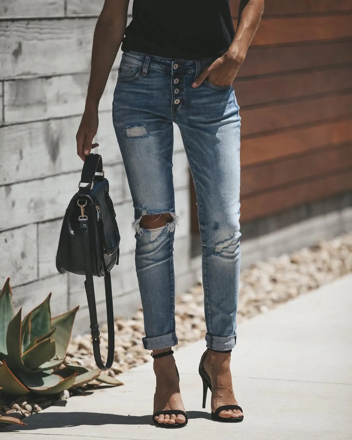 2020 NEW Retro Light Blue Ripped Jeans For Women Slim Stretch Denim Pencil Pants Street Fashion Casual Trousers S-2XL Drop Ship